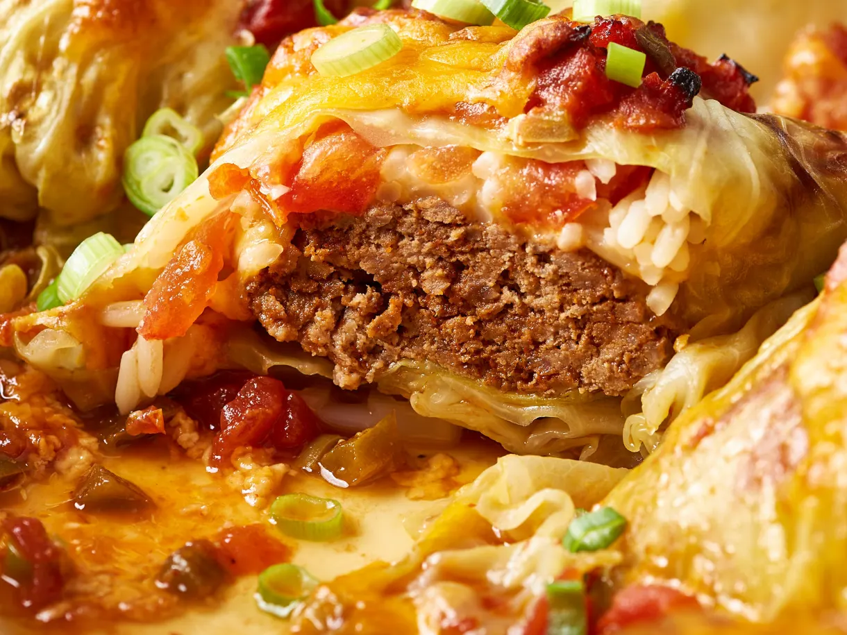 Burrito-Stuffed Cabbage Rolls
