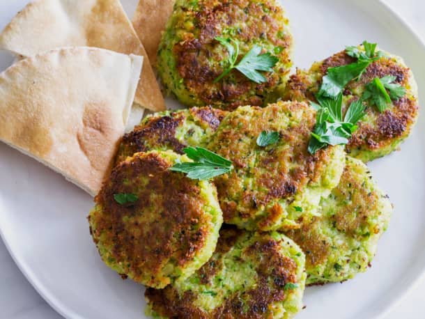 Green Pea and Chickpea Falafel