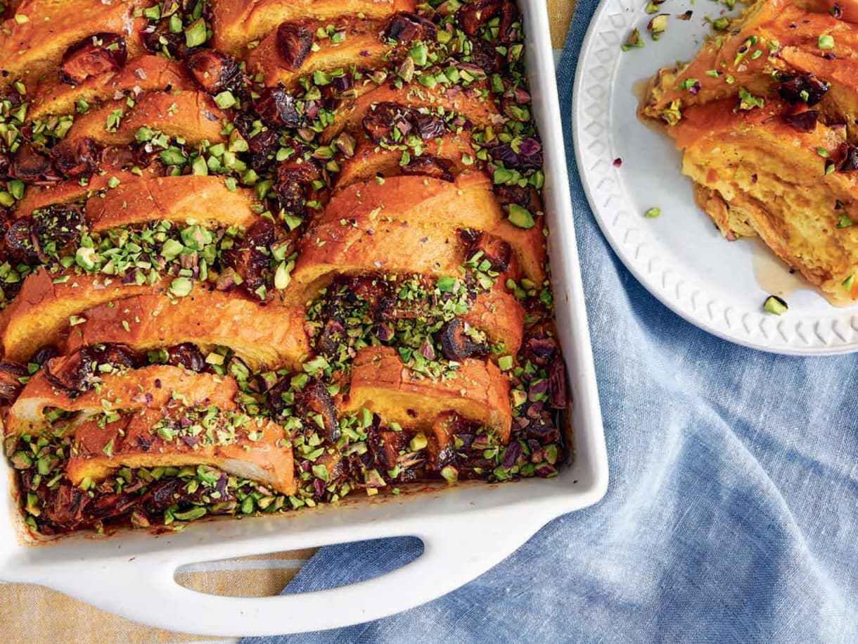 Orange-Pistachio French Toast Casserole