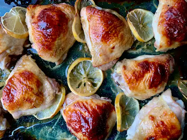 Lemony Celery-Salted Buttermilk Chicken Thighs